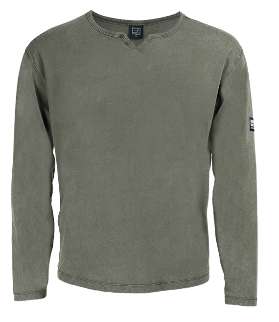 Tee-shirt ML col tunisien - HENLEY