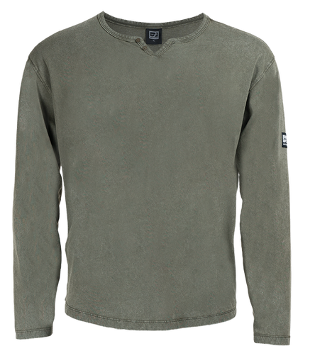 [12192] Tee-shirt ML col tunisien - HENLEY